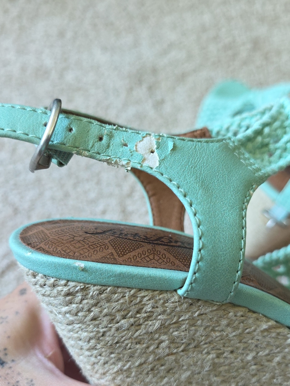 Mint Green Crochet Wedges - Picture 10 of 10